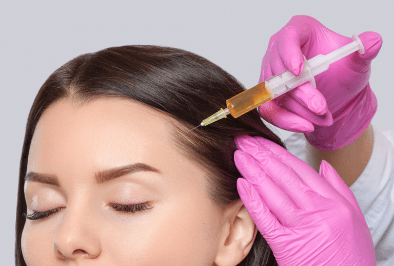 Injection de PRP cheveux sur le cuir chevelu