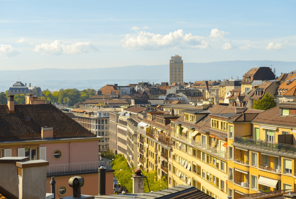 Vue panoramique de bâtiments à Genève